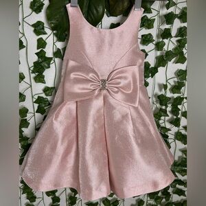 Jessica Simpson Shimmering Pink Kids Dress with Bow